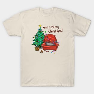 Have a Merry Christmas - Funny Christmas Cat T-Shirt